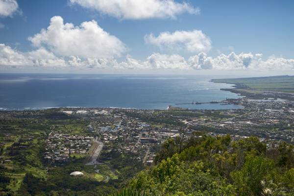 Kahului Town aerial shot