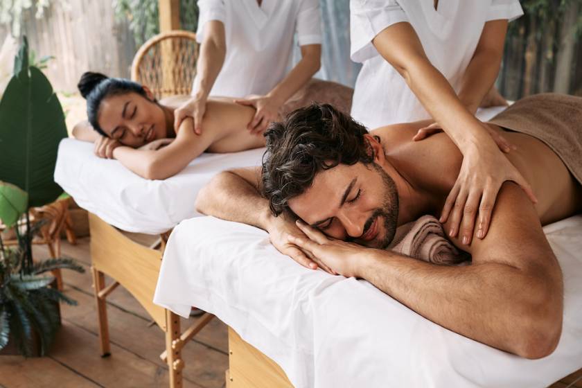 couple getting a massage
