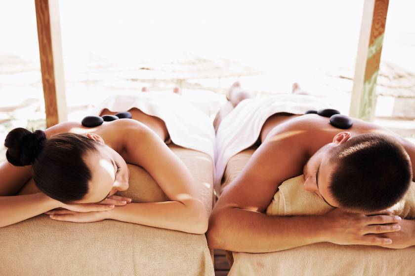 couple getting a massage